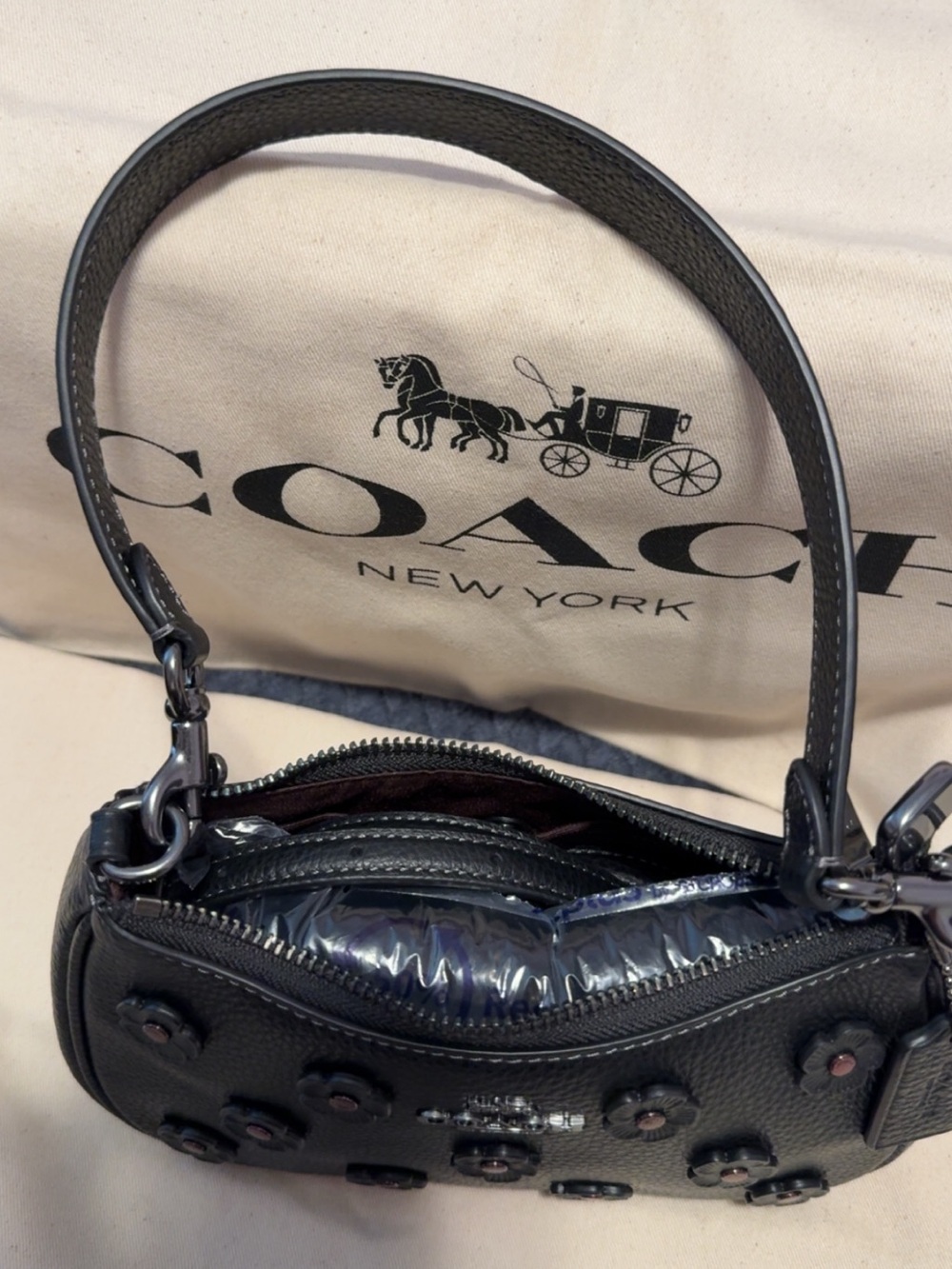 Mini Teri Crossbody with Floral Applique - Picture 11 of 11